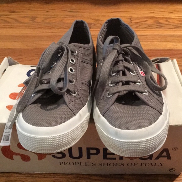 New w/box Superga 2750 grey sage shoes 37 6 1/2 - Picture 4 of 5